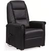 SB-Relax Poltrona Alzapersona Derby Medium in Pelle Nera