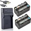 DSTE NP-F750 Li-ion Batteria (2-Pacco) e Caricabatterie USB Compatibile per Sony CCD-SC5 CCD-TRV80PK DCR-TRV820 CCD-SC55 CCD-TRV815 DCR-TRV9 CCD-TR3 CCD-TRV82 DCR-TRV900 CCD-TR3000