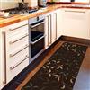 Ottomanson Passatoia dal design contemporaneo con motivo foglie, collezione Ottohome, fondo in gomma, 57 cm x 210 cm, colore: Marrone