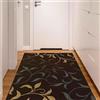 Ottomanson Tappeto dal design contemporaneo con motivo foglie, collezione Ottohome, fondo in gomma, 100 cm x 150 cm, colore: Marrone