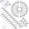 cersaty 50 Pezzi Ganci per Pannello Forato, 25mm Ganci per Pegboard in Metallo per Scaffali di Supermercati,Negozi di Ferramenta,Spazi attrezzi,lunghezza 10cm/5 cm