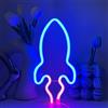 YUEYYNS Razzo Insegne al Neon,LED Razzo Neon USB o Alimentato a Batteria Razzo Neon Sign LED Razzo Neon Signs Adatto Per la Decorazione del bar per feste in camera