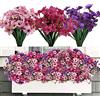 ROLLWAY 9 Pezzi Fiori Artificiale Violette, Fiori di Finti per Decorazione, Pianta Finta Resistente ai Raggi UV Per La Casa, Camera Da Letto, Tavolo Da Pranzo, Ufficio, Festa, Matrimonio, Interni ed Esterni
