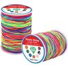 Navie Mobi Filo Elastico per Braccialetti Resistente 1.0mm Colorato Arcobaleno Corda,Fili Perline Nylon Multicolore per Collane,Cordoncino Artigianale fai-da-te,Gioielli,100 Metri