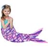 WERNNSAI Coperta a Coda di Sirena - Coperta Indossabile con Sirena in Peluche per Ragazze Bambini Adolescenti Coperta per Coccole in Morbido Pile di Flanella per Tutte le Stagioni 140cm x 60CM (Viola)