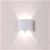 ANMECS Applique da Parete LED Moderno 12W 1200LM Lampada da Parete Impermeabile, Lampada a Muro Interno Esterno per Soggiorno Camera da Letto, Luce Notturna (Bianco Freddo/6500K-B, 12W)