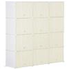 HOMCOM Mobile Scarpiera Modulare Salvaspazio, 6 Cubi 45x35x17cm in Plastica  PP e Acciaio, 45x36.5x108cm, Bianco