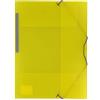 Grafoplás 04801260- cartella di plastica con elastici e 3 alette, colore: giallo, formato DIN A4