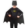 Ciao Kit travestimento Batman ufficiale DC Comics (taglia unica bambino 5-12 anni): maschera, mantello, corpo, bracciali, nero