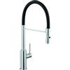 Super Inox Miscelatore Super Inox Dylan Inox 316L Satinato Canna tonda Flessibile in Silicone Con Doccetta