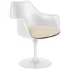 KNOLL poltrona girevole con cuscino TULIP - 150AS2K-C-K10541