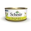 Schesir, Cibo Umido per Cani Adulti al Gusto Pollo con Mela Preparato di Filetti in Gelatina con Veri Pezzi di Frutta - Totale 2,7 Kg (18 Lattine da 150G)