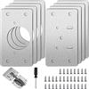 AFAIK Piastra di riparazione Della Cerniere 8 Pezzi Staffe di Riparazione per Porte 9 x 4.5cm, con Viti Riparazione Della Cerniera Della Porta Dell'armadietto per Armadi Mobili Cassett Porta Cucina