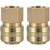 Poppstar Attacchi Rapidi per Aria Compressa DN 7,2 con Filettatura Interna da 3/8 Pollici, Set da 2 Pezzi