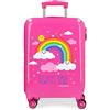 MOVOM Enso Arcoiris Always Smile Trolley cabina Rosa 38x55x20 cm Rigida ABS Chiusura a combinazione numerica 35L 2,3Kgs 4 Ruote Bagaglio a mano