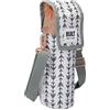 BUILT Borsa Termica per Bottiglia con Tracolla a Strappo, 100% Poliestere con Fodera per Alimenti in PEVA, Design 'Belle Vie', Bianco, 9 cm x 11 cm x 25 cm