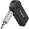 OcioDual Ricevitore Adattatore Bluetooth V3 Aux Mini Jack 3.5mm Vivavoce Auto Stereo Audio Microfono Incorporato Nero per Auto