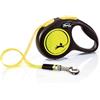 FLEXI GUINZAGLIO FLEXI NEW NEON TG XS CON FETTUCCIA 3 MT NERO/FLUO