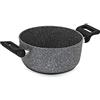 ILLA Planeta Casseruola 2 manici 24 cm adatta per Induzione in Alluminio 100% riciclato, Made in Italy