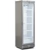Ristoattrezzature Modello: 109040221542682,Frigo vetrina bibite verticale refrigerata 1 anta in vetro +2 +8° C 390 lt 59x61x188,5h cm grigia