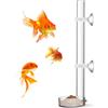 cobee Mangiatoia per Gamberetti in Acrilico, Mangiatoia per Gamberetti per Pesci d'Acquario Trasparente Durevole, Tubo per Alimentazione per Gamberetti Assemblato - Tubo da 25 cm e Ciotola da 6,5 cm