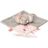 Nattou Pupazzetto fazzoletto Adele L'Elefante, Compagno dalla nascita, 27 x 27 cm, Grigio/Rosa, 424165