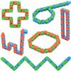Yeefunjoy 6 Pezzi 24 Link Stravaganti Tracce Snap and Click Fidget Toys, Giocattoli sensoriali per le dita per alleviare lo stress, Riempitrici per sacchetti per feste, Bomboniere per feste