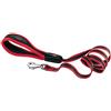 Ferplast Guinzaglio per cani in nylon ERGOCOMFORT, Impugnatura Ergonomica, Soffice imbottitura, Lunghezza 120 cm x 2,5 cm, Rosso