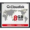 Cloudisk Compact Flash Card 8GB CF 2.0 Card Prestazioni per fotocamera DSLR, fotocamera digitale vintage e attrezzature industriali (8GB CompactFlash)