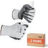 Vgo... 2 paia Guanti Lavoro Nitrile Antitaglio, Guanti Resistenti al Taglio HPPE livello EN388 C ANSI A3 per Intaglio Legno, Cucina (XL)