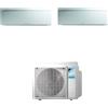 Daikin FTXJ20AS FTXJ20AS 2MXM40A Climatizzatore Dual Split Parete Emura3 Silver 7+7 R-32 WIFI Alexa Google