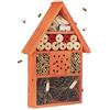 Relaxdays 10020740_57 Casetta per Insetti Api Selvatiche Coccinelle Crisopidi da Balcone Giardino HxLxP: 40 x 27,5 x 7cm, Arancio