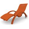 Arkema Design Arkema Lettino prendisole da giardino SERENDIPITY CHAISE in polietilene con ruote-Arancione