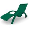 Arkema Design Arkema Lettino prendisole da giardino SERENDIPITY CHAISE in polietilene con ruote-Verde