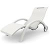 Arkema Design Arkema Lettino prendisole da giardino SERENDIPITY CHAISE in polietilene con ruote-Bianco