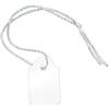 Pokornys - Segnaprezzi con filo (15x24mm) per abbigliamento, gioielli, accessori etc. - Etichette in cartoncino con filo di cotone - Adatte come cartellino da appendere (300 pezzo)
