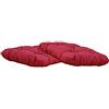 AMBIENTE HOME Ambientehome Set di 2 cuscini per sedia, 50 x 50 x 8 cm, colore: rosso