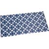 DRW Tappeto rettangolare in vinile espanso e PVC con disegni in blu e bianco 120 x 60 cm