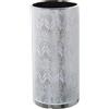DRW Portaombrelli Rotondo in Ceramica in Bianco e Argento 22x46cm