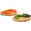 Relaxdays Tagliere in Legno da Cucina, Set da 2, per Pizza, Formaggi, Salame, 30 cm, per Servire Antipasti e Aperitivo