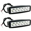 tempo di saldi 2 X Barra Led Fuoristrada da 18W 15x4x4 cm con 6 Diodi Integrati Luce Bianca Fredda (6000K), Fari Led Trattore, Fari supplementari adatti a Furgoni, Escavatori e Veicoli Agricoli