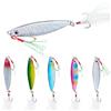 scalingscal Esche Artificialiesca Di Simulazione Esca Esche Artificiali 3D Set Da Pesca In Acqua Salata d'Acqua Dolce Esche Da Pesca Spinning Mare Per Pesca Alla Trota, Spigola, Persico, Luccio, 5 Pezzi