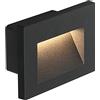 DAWALIGHT Luci Esterne del Mattone LED 3W 3000K Bianco caldo, Luci da Parete da Incasso all'aperto Grigio Scuro Alimentate per Scale Bagno Giardino Corridoio Gradini, Grigio scuro