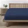 Poligino Lenzuola Una Piazza e Mezza con Angoli 135, Lenzuolo in Premium Microfibra Certifié Oeko-TEX®, Lenzuolo Tinta Unita Blu 135x190/200 H30 cm