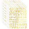 Zayookey 10 Fogli Adesivi Lettera Alfabeto Autoadesivi Impermeabile Vinile Numeri Lettere Segni Adesivi Letter Number Sticker per Cassetta Postale, Porta, Scrapbooking (Oro, 1 Pollice)