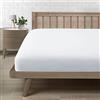 Poligino Lenzuola Una Piazza e Mezza con Angoli 120, Lenzuolo in Premium Microfibra Certifié Oeko-TEX®, Lenzuolo Confortevole Morbido Traspirante Bianco 120x190/200 H30 cm