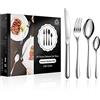 Annkky Servizio Posate Acciaio Inox 48-Piece, Set Posate 12 Persone