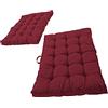 AMBIENTE HOME Ambientehome Set di 2 cuscini per pallet, 120 x 80 cm, colore rosso