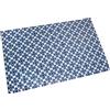 DRW Tappeto rettangolare in vinile espanso e PVC con disegni in blu e bianco 120 x 195 cm