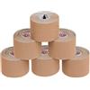 ALPIDEX Nastro Kinesiologico Tanti Colori 1/3/ 6/12 Rotoli 5 m x 5,0 cm E-Book Esempi Applicazione Tape Kinesiologico Muscolare Cerotto, Colore:colore della pelle, Quantità:6 rotolo